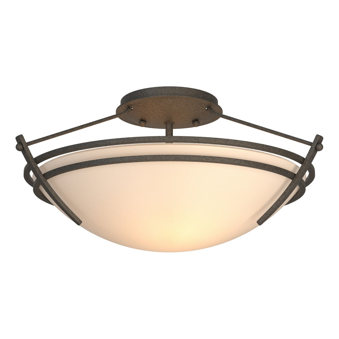 Hubbardton Forge Canada - 124412-SKT-20-GG0047 - Two Light Semi-Flush Mount - Tryne - Natural Iron