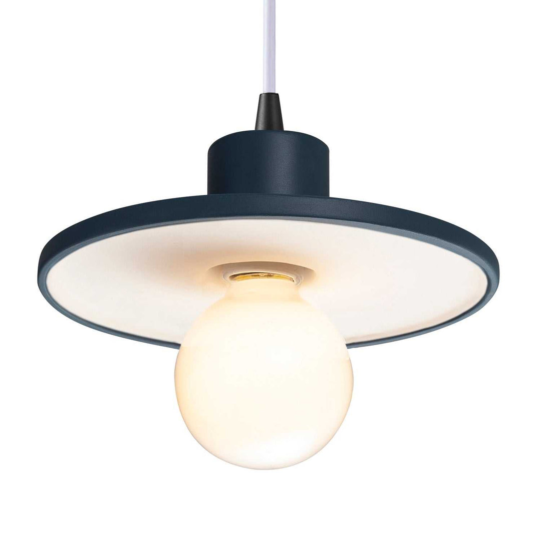 Radiance One Light Pendant in Midnight Sky with Matte White Justice Designs