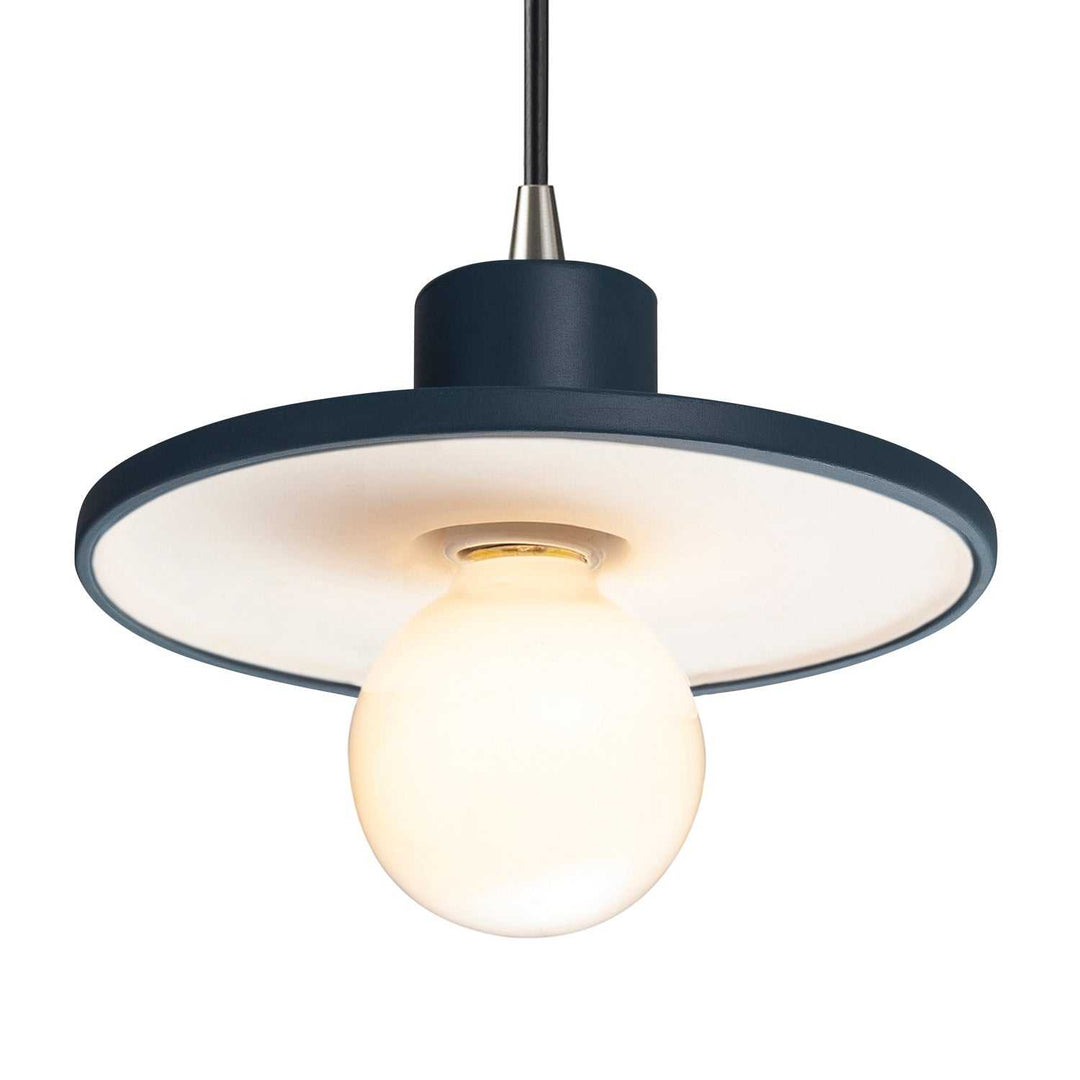 Radiance One Light Pendant in Midnight Sky with Matte White Justice Designs