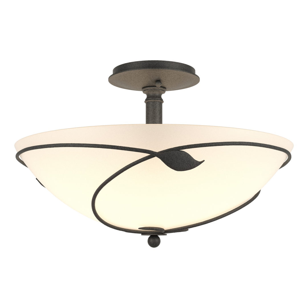 Leaf Three Light Semi-Flush Mount in Natural Iron - available from The Lighting Shoppe, trusted by Canadian homeowners