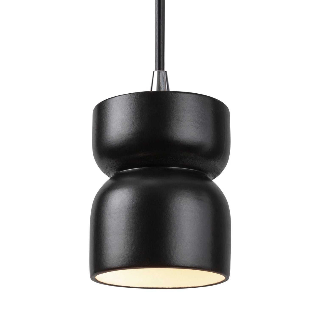 Radiance One Light Pendant in Carbon - Matte Black Justice Designs