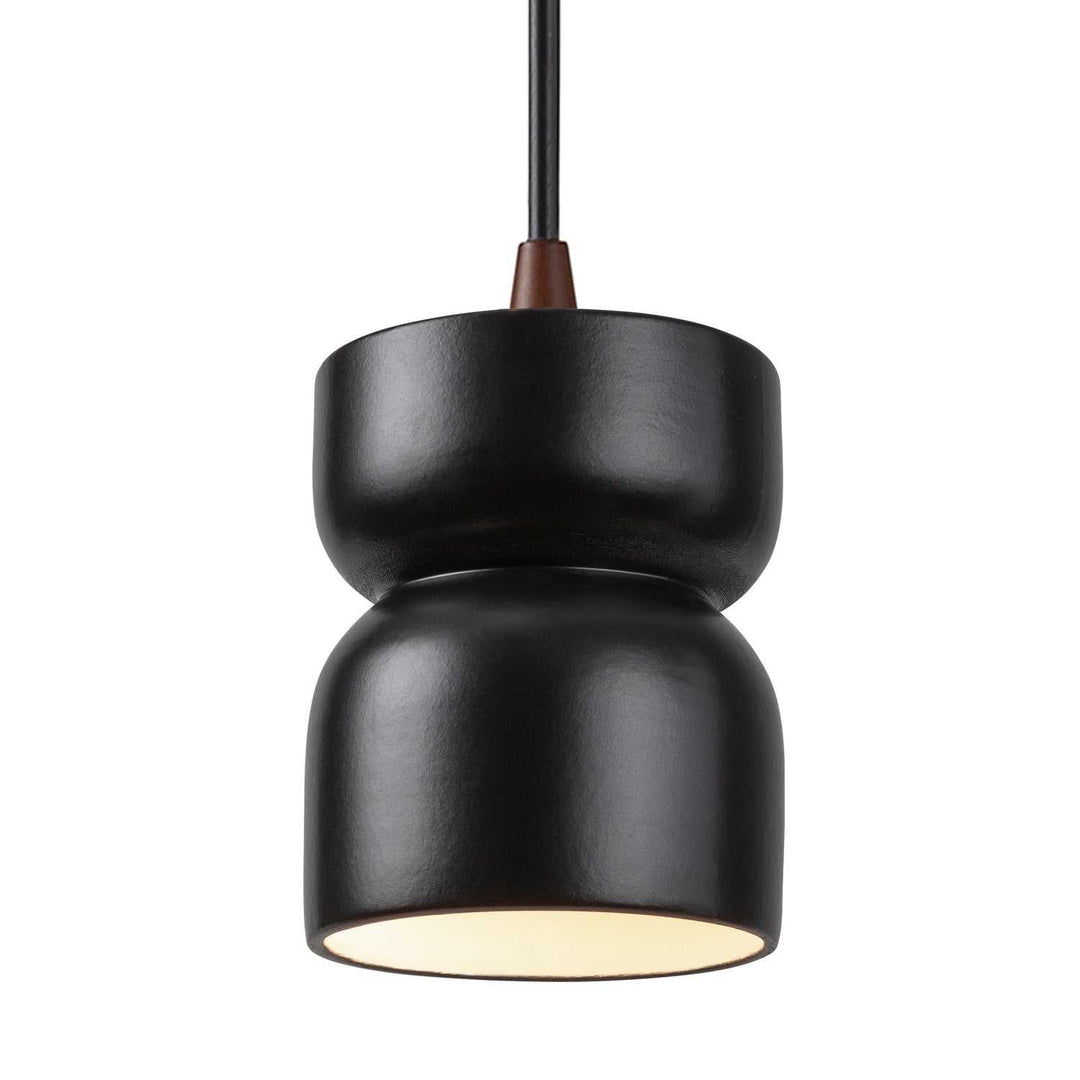 Radiance One Light Pendant in Carbon - Matte Black Justice Designs