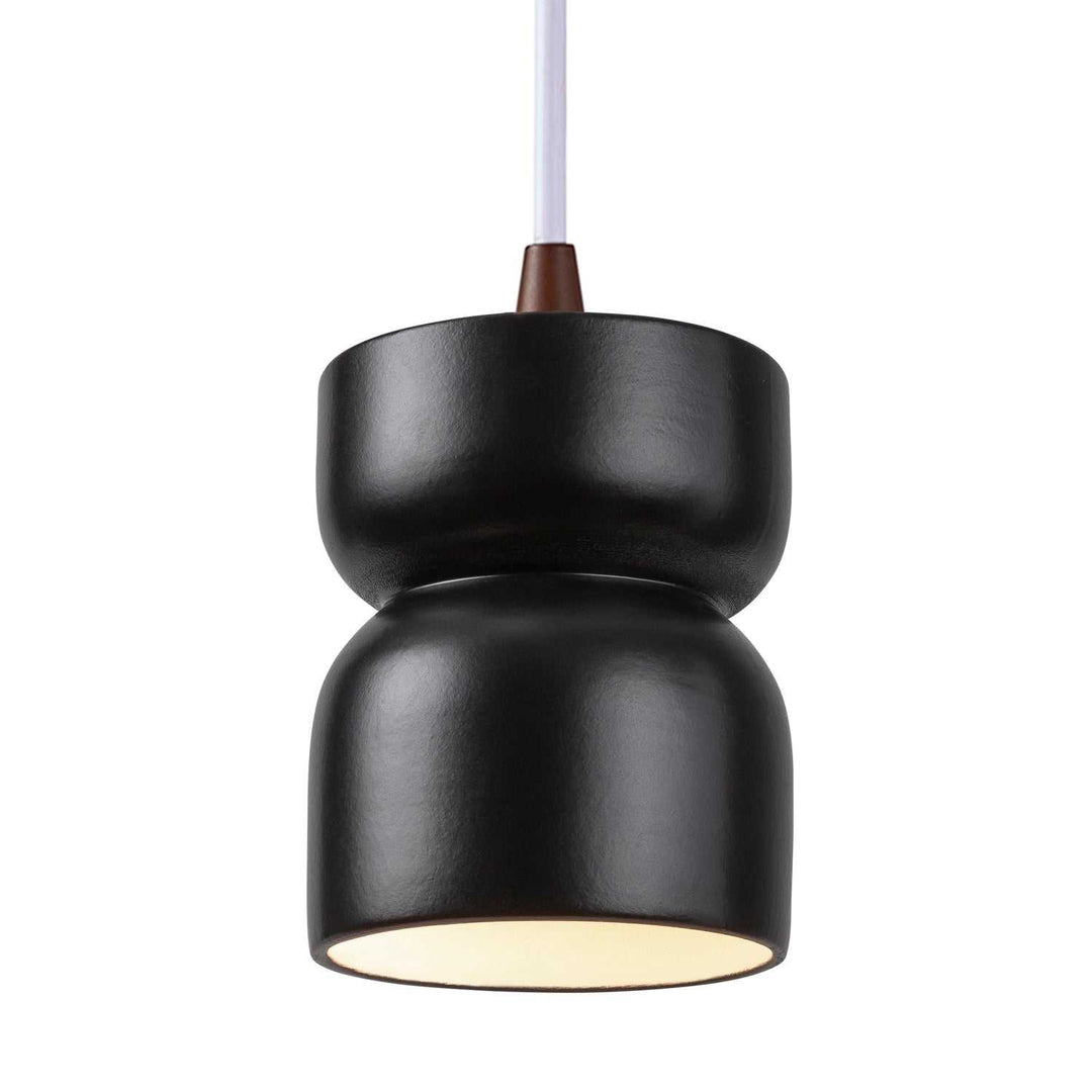 Radiance One Light Pendant in Carbon - Matte Black Justice Designs