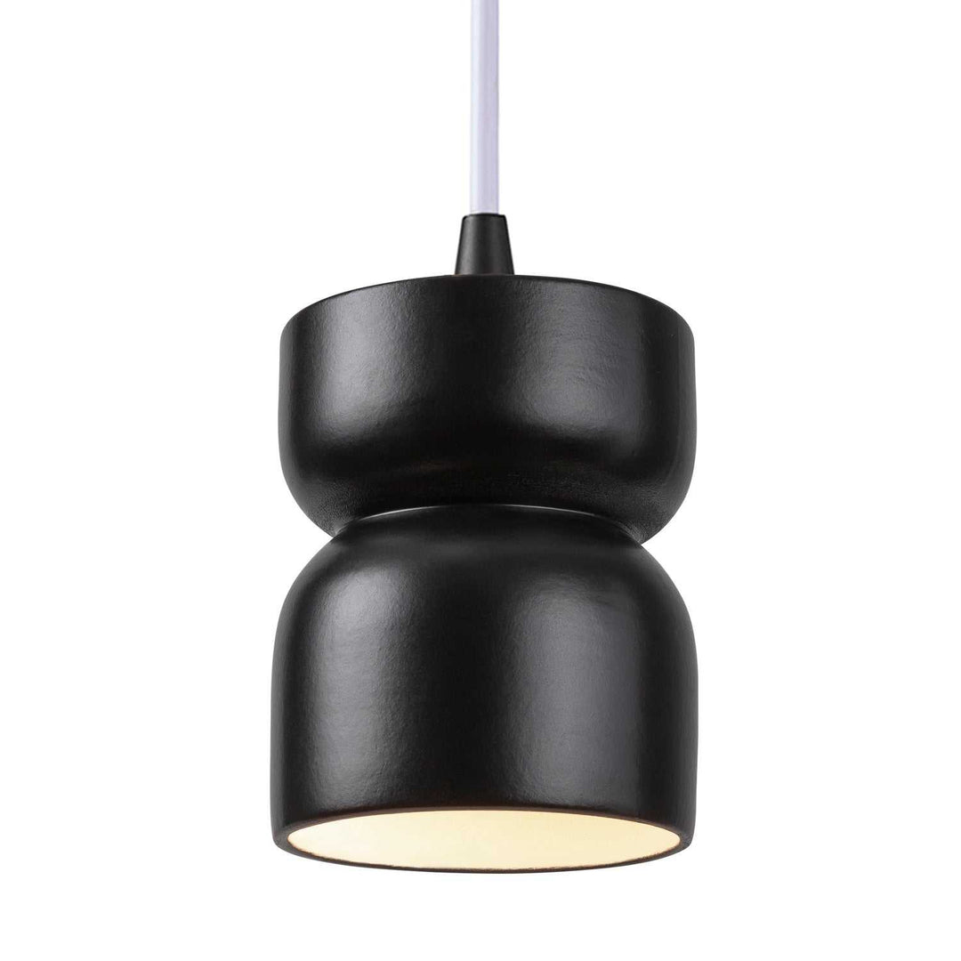 Radiance One Light Pendant in Carbon - Matte Black Justice Designs