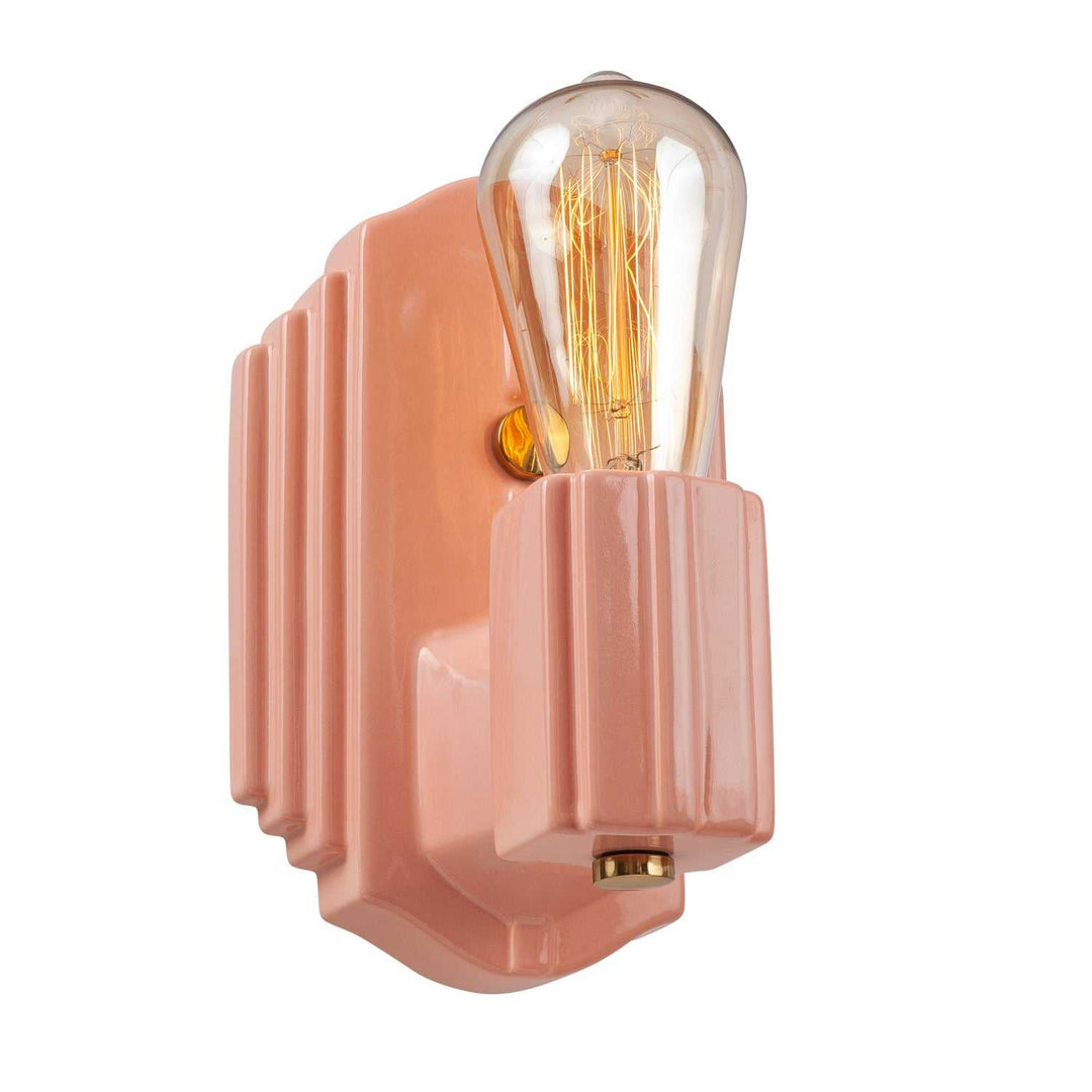 American Classics One Light Wall Sconce in Gloss Blush Justice Designs