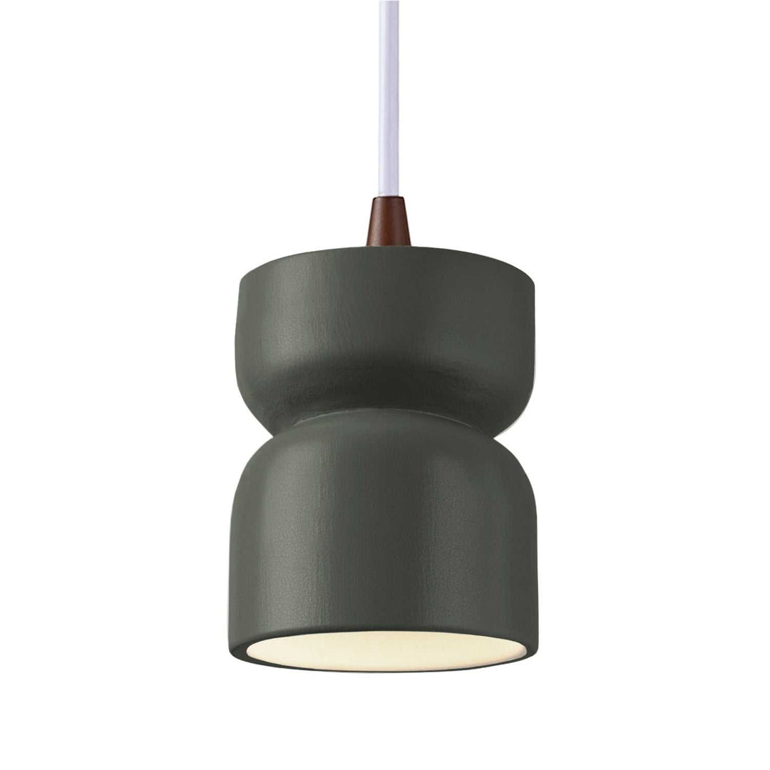 Radiance One Light Pendant in Pewter Green Justice Designs