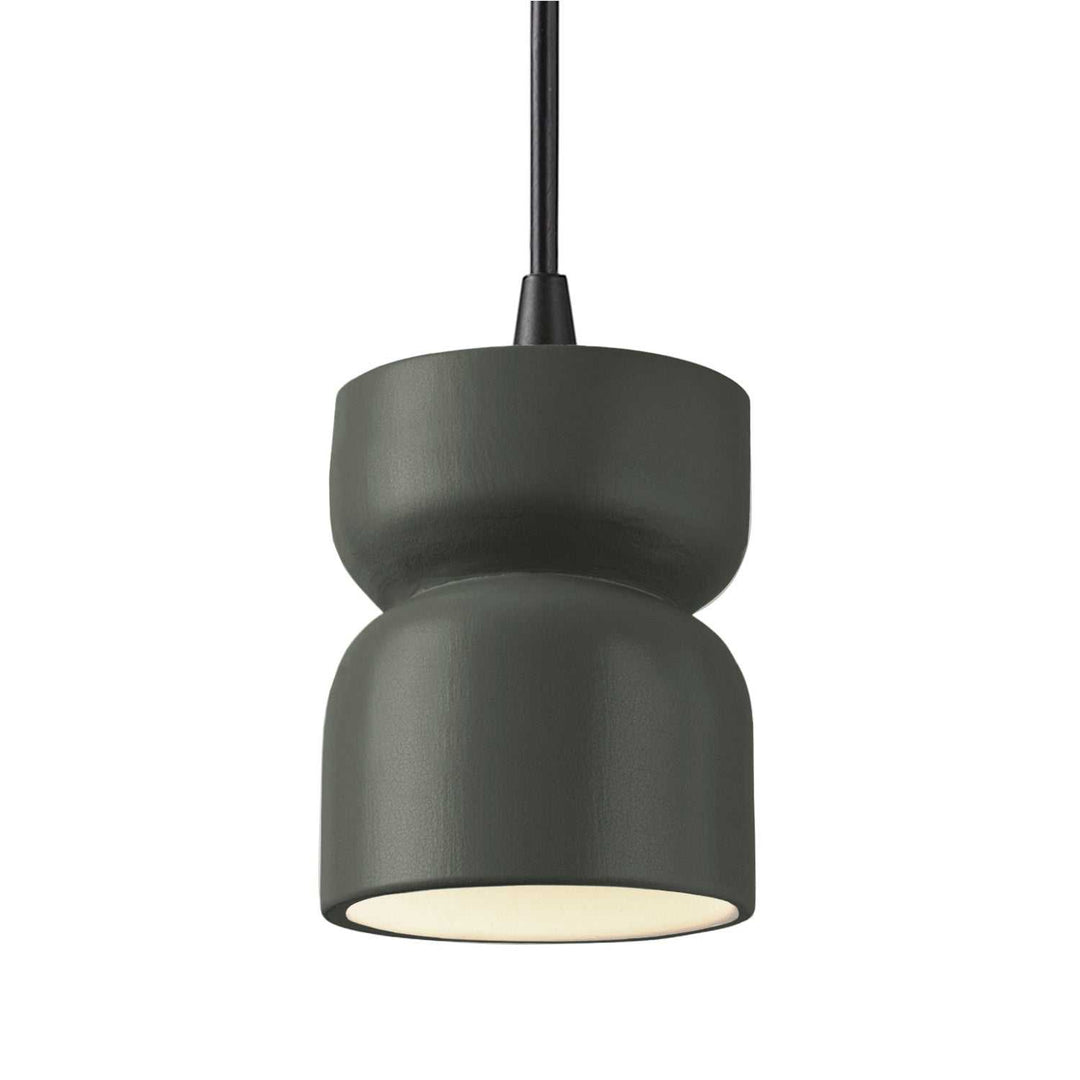 Radiance One Light Pendant in Pewter Green Justice Designs