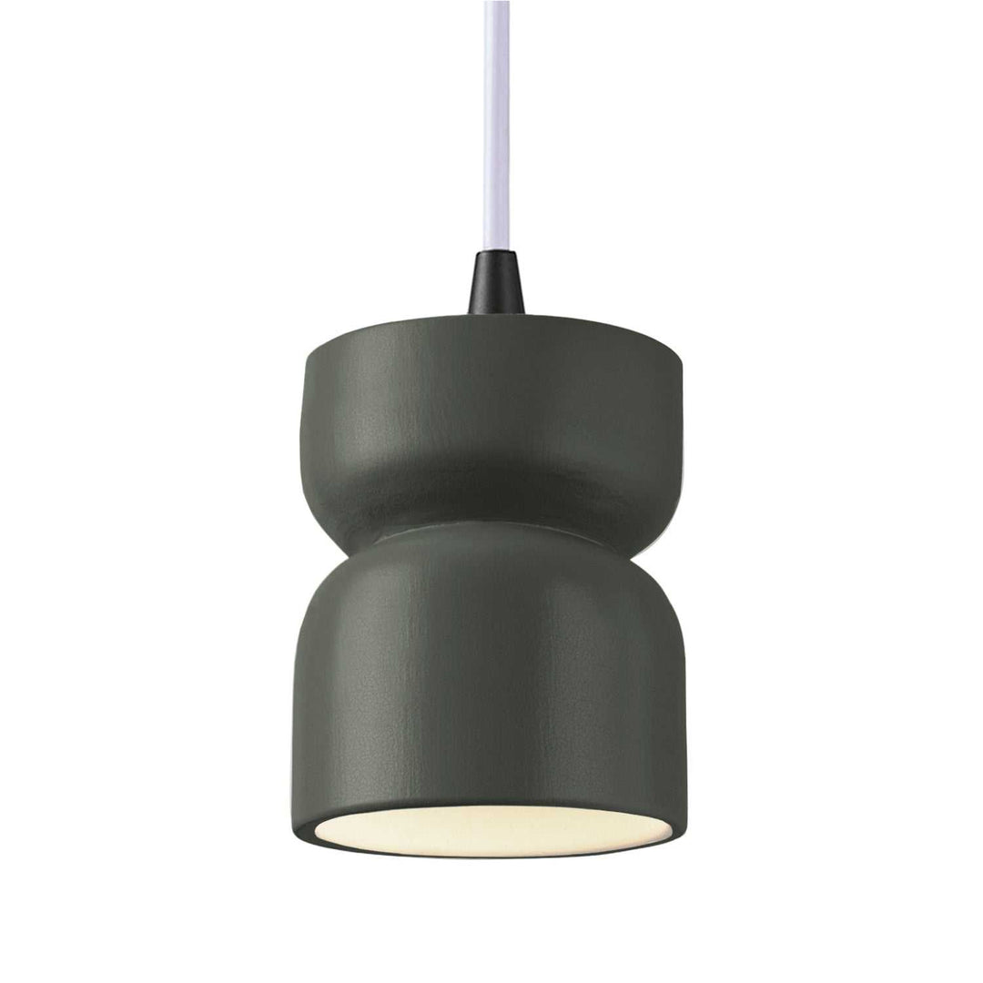Radiance One Light Pendant in Pewter Green Justice Designs