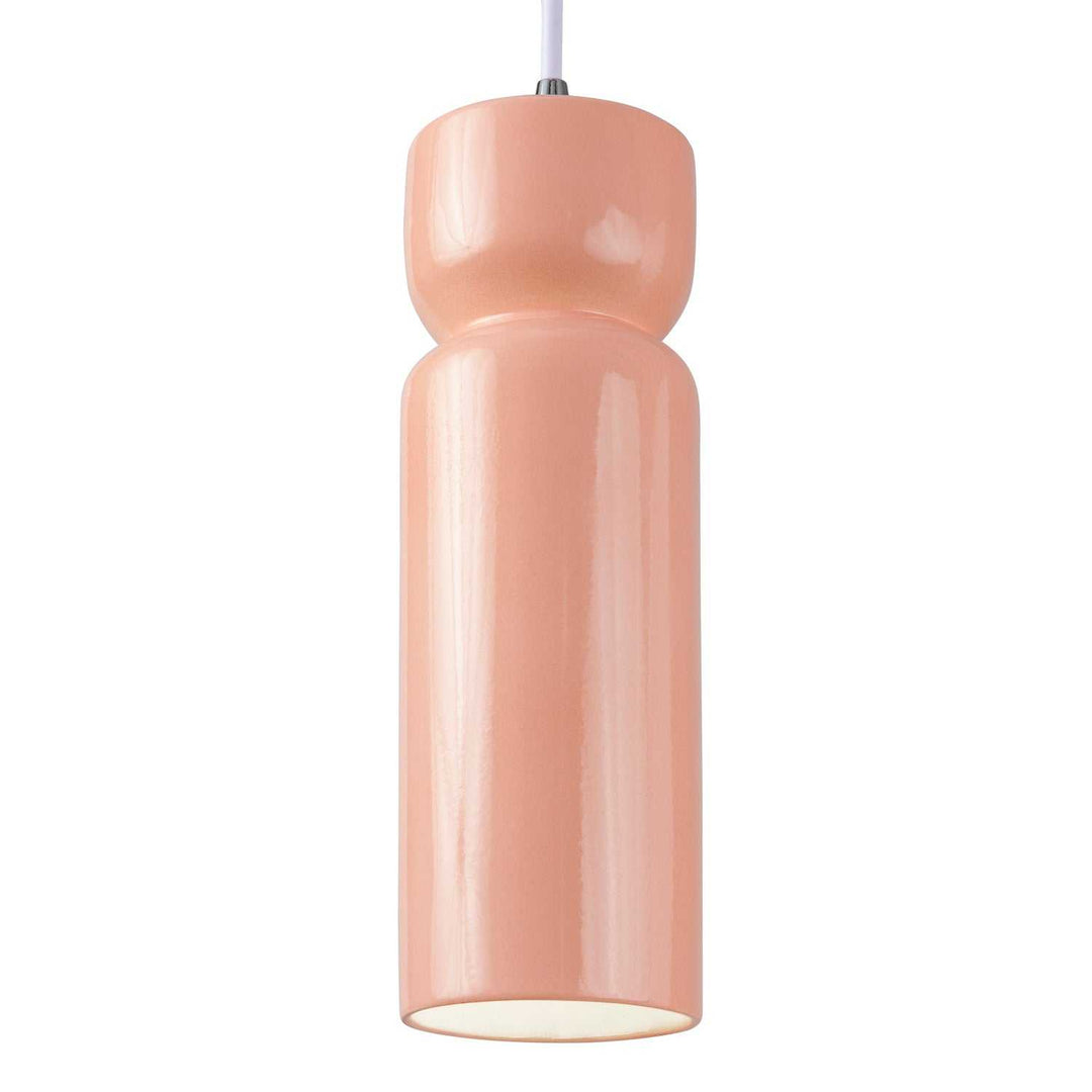Radiance One Light Pendant in Gloss Blush Justice Designs