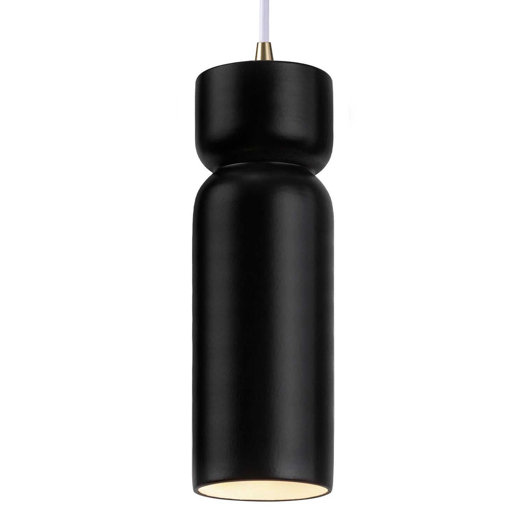 Radiance One Light Pendant in Carbon - Matte Black Justice Designs