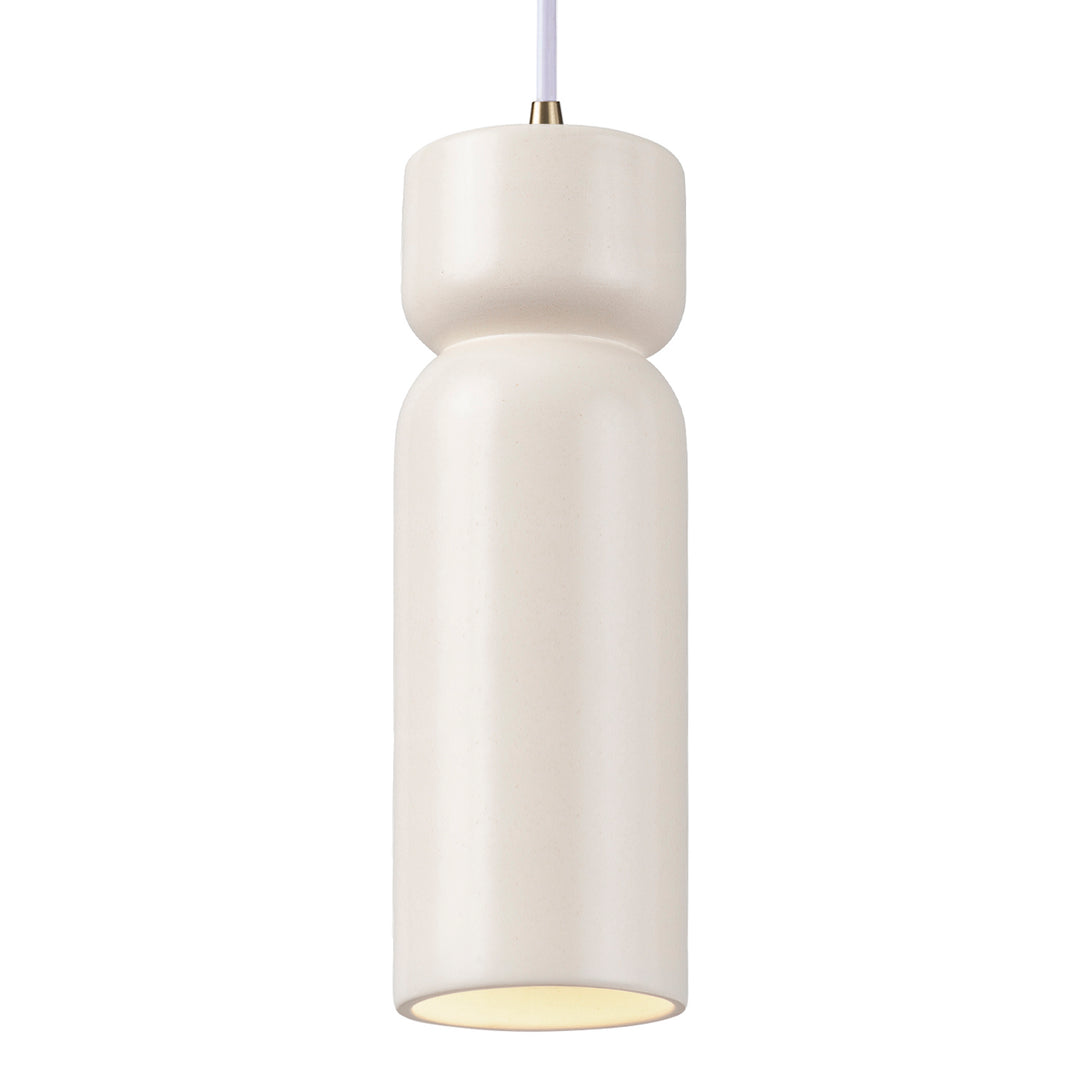 Justice Designs - CER-6510-MAT-ABRS-WTCD - One Light Pendant - Radiance - Matte White