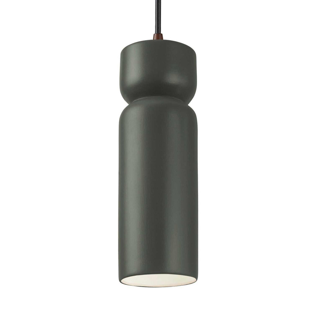 Radiance One Light Pendant in Pewter Green Justice Designs