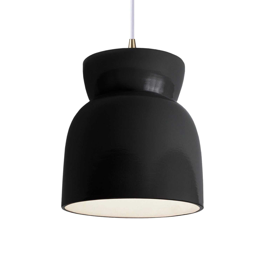 Radiance One Light Pendant in Gloss Black Justice Designs