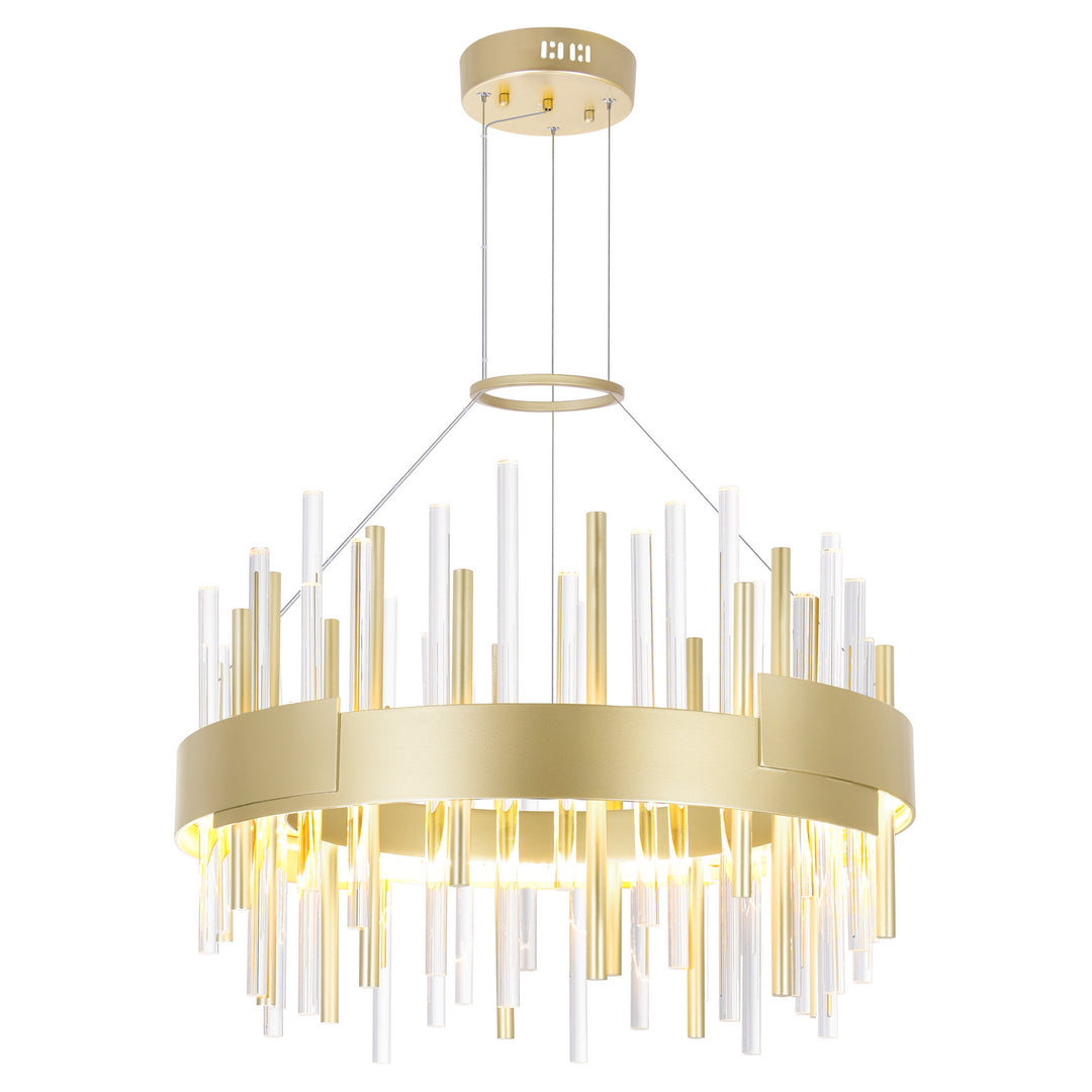 Millipede LED Chandelier in Satin Gold - available from The Lighting Shoppe, trusted by Canadian homeowners