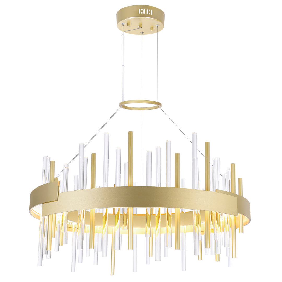 Millipede LED Chandelier in Satin Gold - available from The Lighting Shoppe, trusted by Canadian homeowners