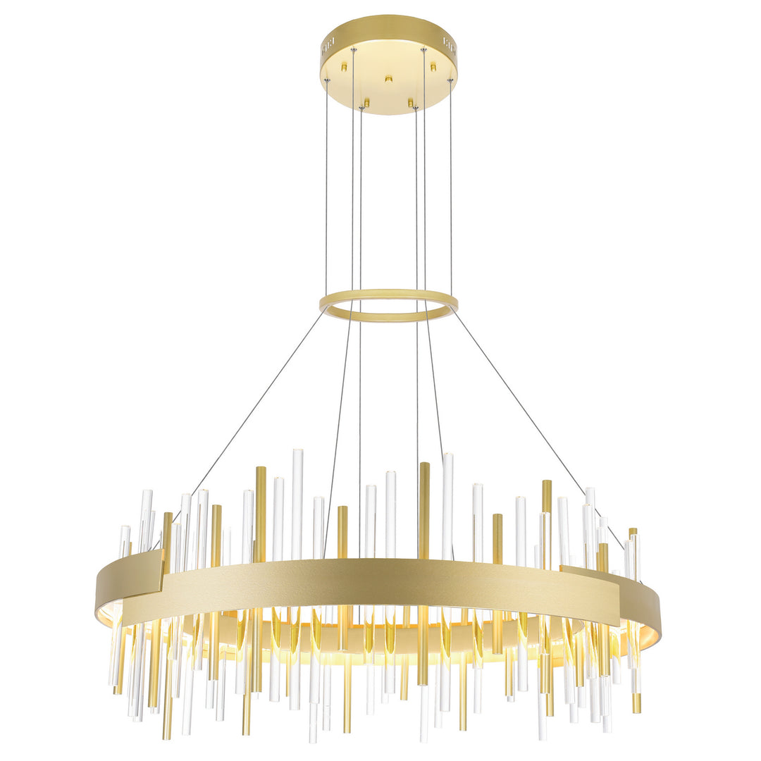Millipede LED Chandelier in Satin Gold - available from The Lighting Shoppe, trusted by Canadian homeowners