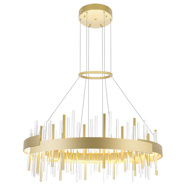 Millipede LED Chandelier in Satin Gold - available from The Lighting Shoppe, trusted by Canadian homeowners