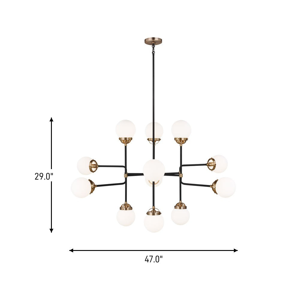 Visual Comfort Studio Canada - 3187912-848 - 12 Light Chandelier - Cafe - Satin Brass