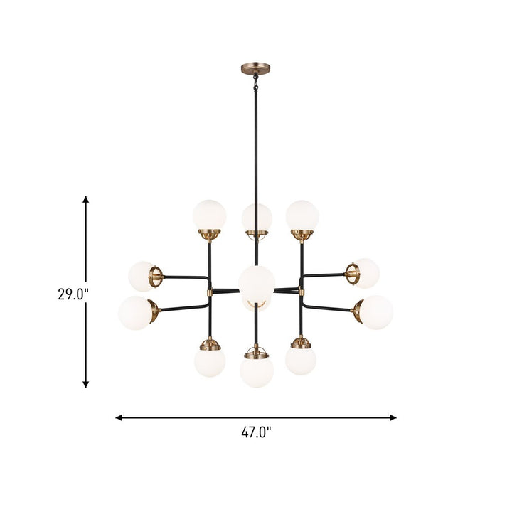 Visual Comfort Studio Canada - 3187912-848 - 12 Light Chandelier - Cafe - Satin Brass