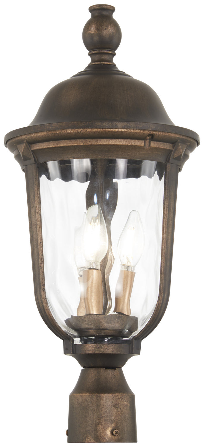 Havenwood Three Light Outdoor Post Mount in Tauira Bronze And Alder Silver - available from The Lighting Shoppe, trusted by Canadian homeowners