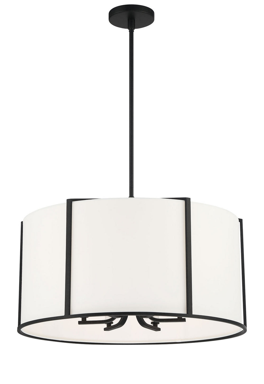 Crystorama - CAR-9206-BK - Six Light Pendant - Carlyn - Black