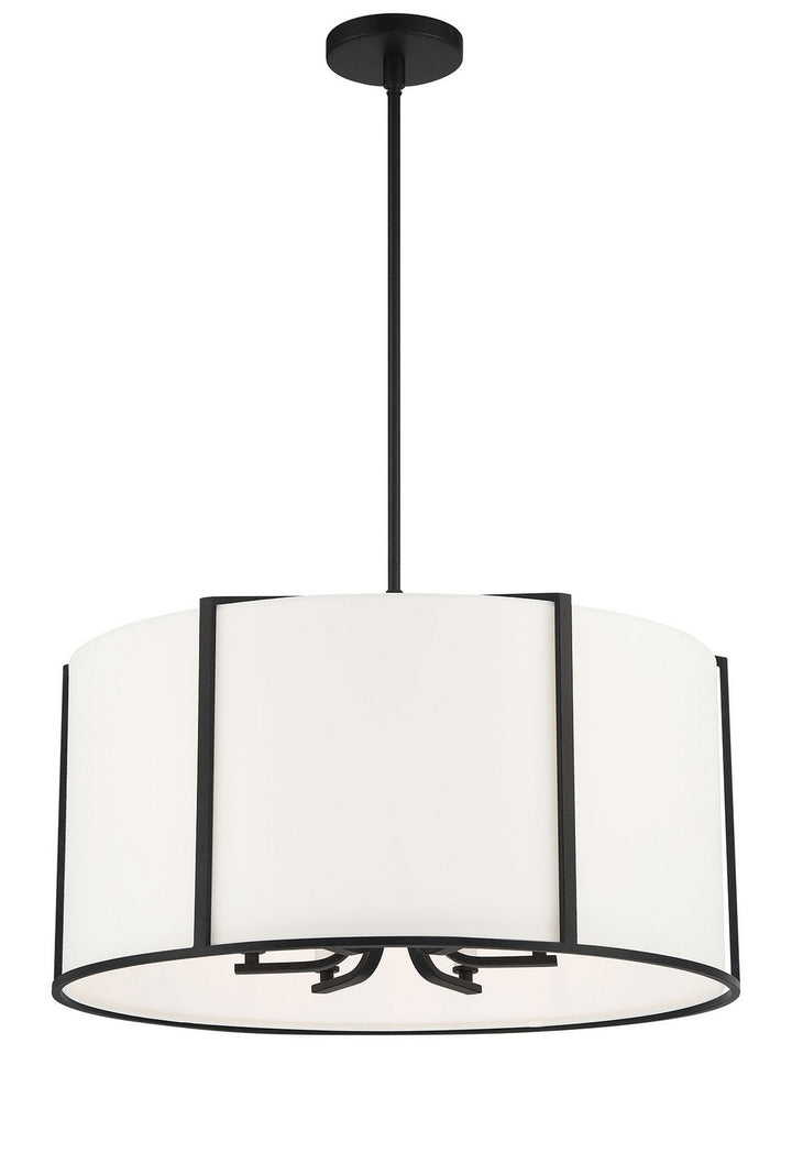 Crystorama - CAR-9206-BK - Six Light Pendant - Carlyn - Black