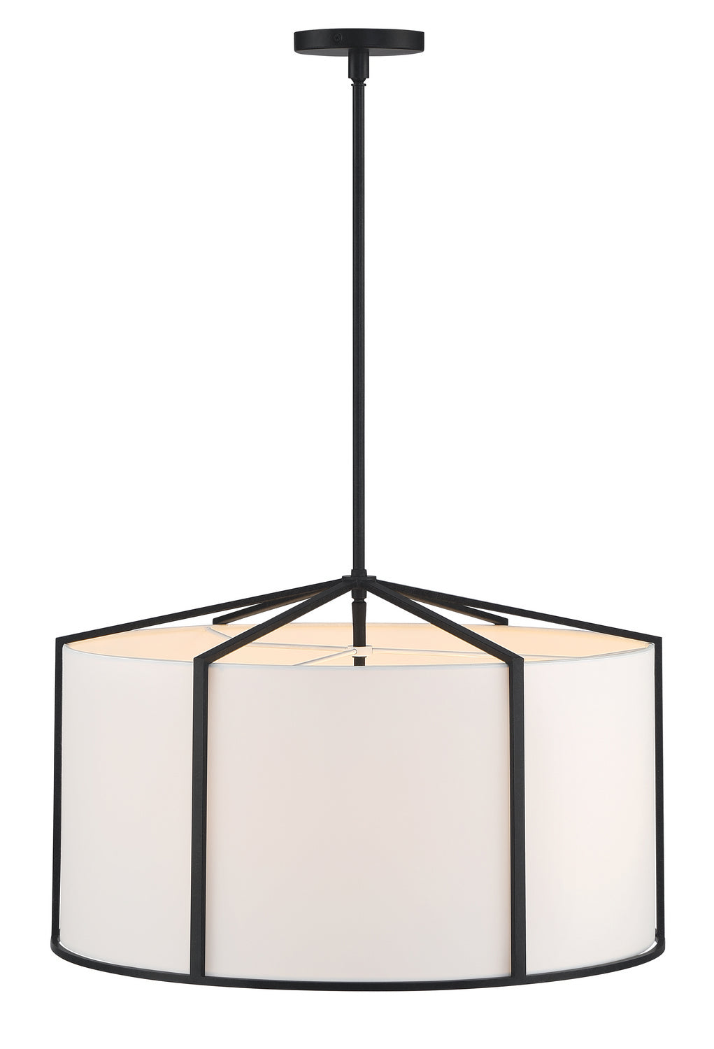 Crystorama - CAR-9206-BK - Six Light Pendant - Carlyn - Black