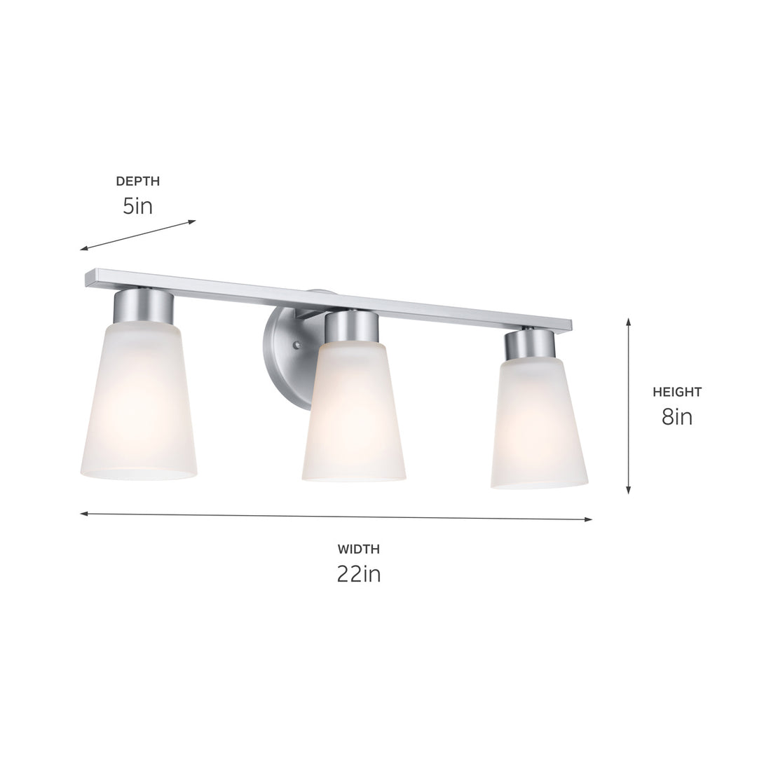 Kichler Canada - 55121NI - Three Light Bath - Stamos - Brushed Nickel