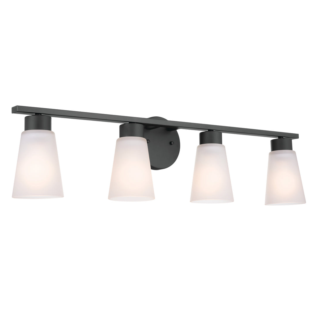 Kichler Canada - 55122BK - Four Light Bath - Stamos - Black