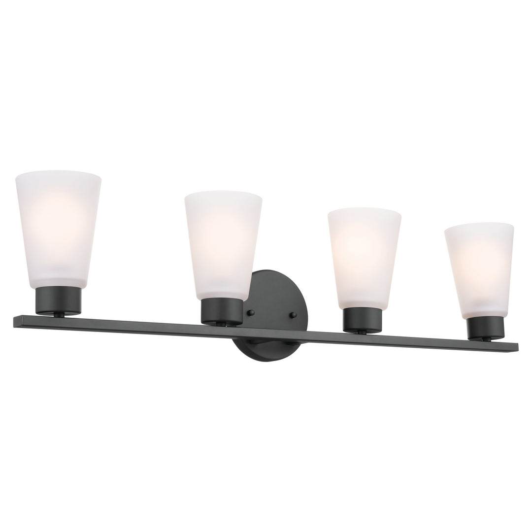 Kichler Canada - 55122BK - Four Light Bath - Stamos - Black