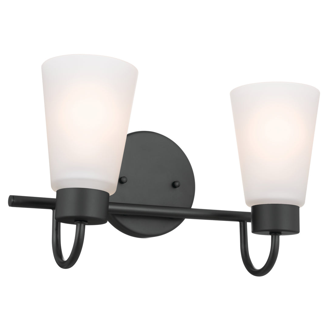 Kichler Canada - 55125BK - Two Light Bath - Erma - Black