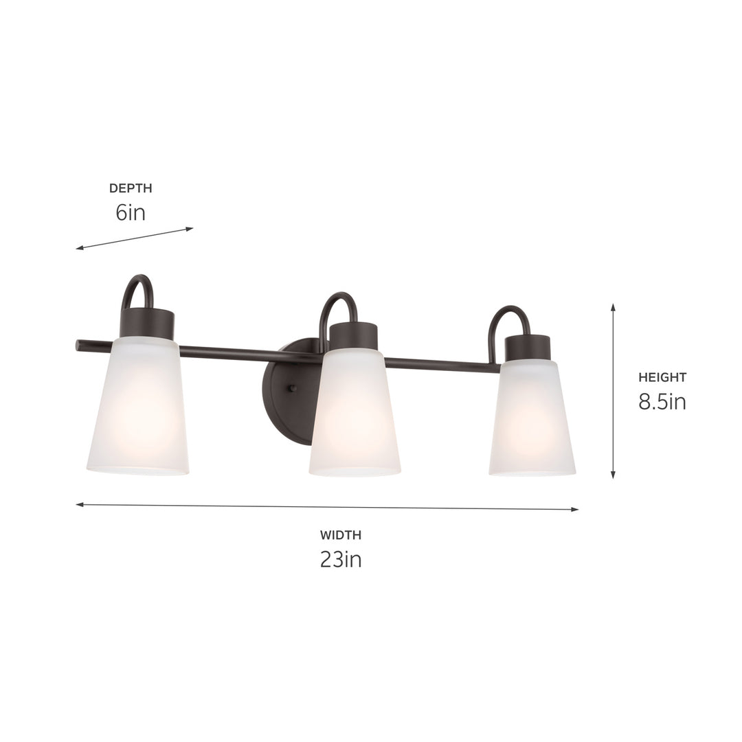 Kichler Canada - 55126OZ - Three Light Bath - Erma - Olde Bronze