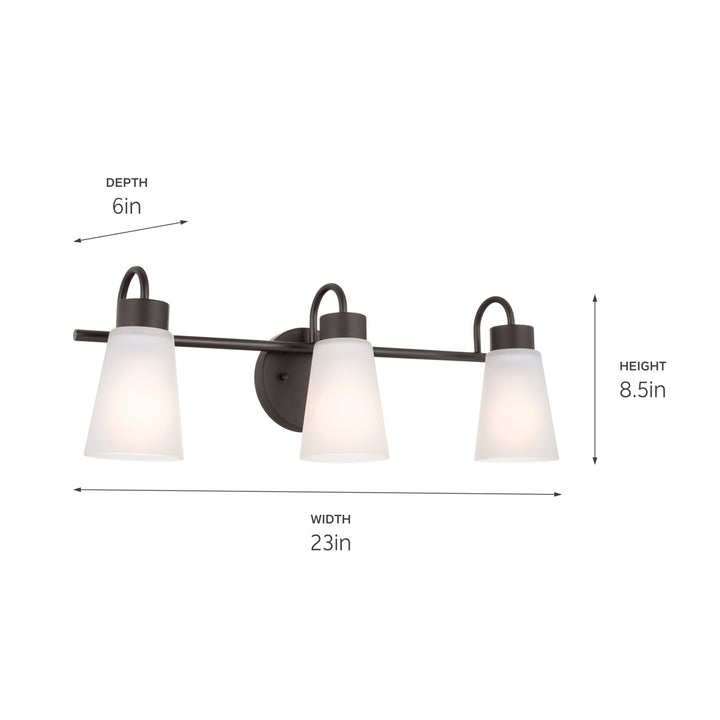 Kichler Canada - 55126OZ - Three Light Bath - Erma - Olde Bronze