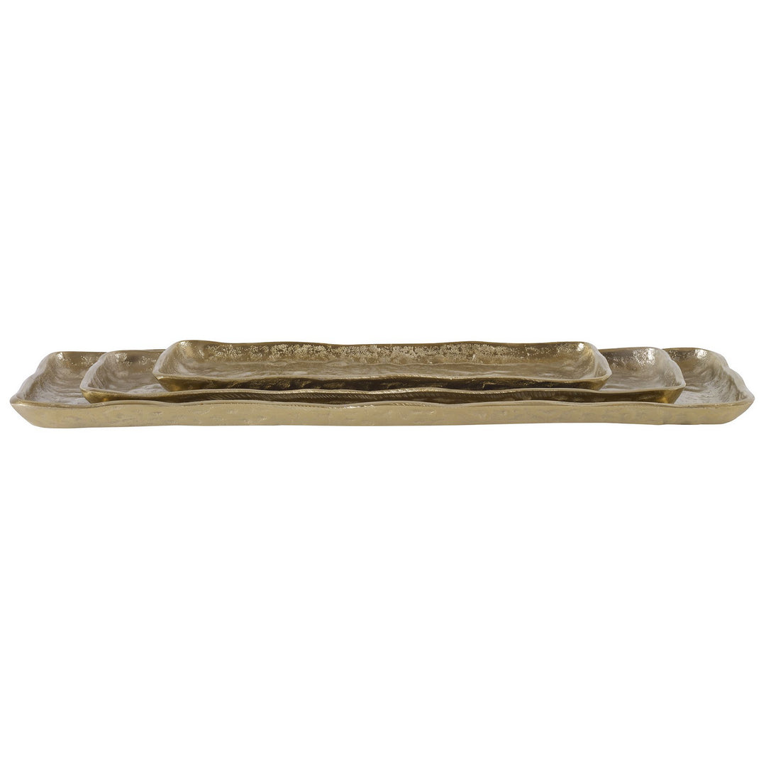 Artisan Trays, S/3 in Antique Gold - available from The Lighting Shoppe, trusted by Canadian homeowners