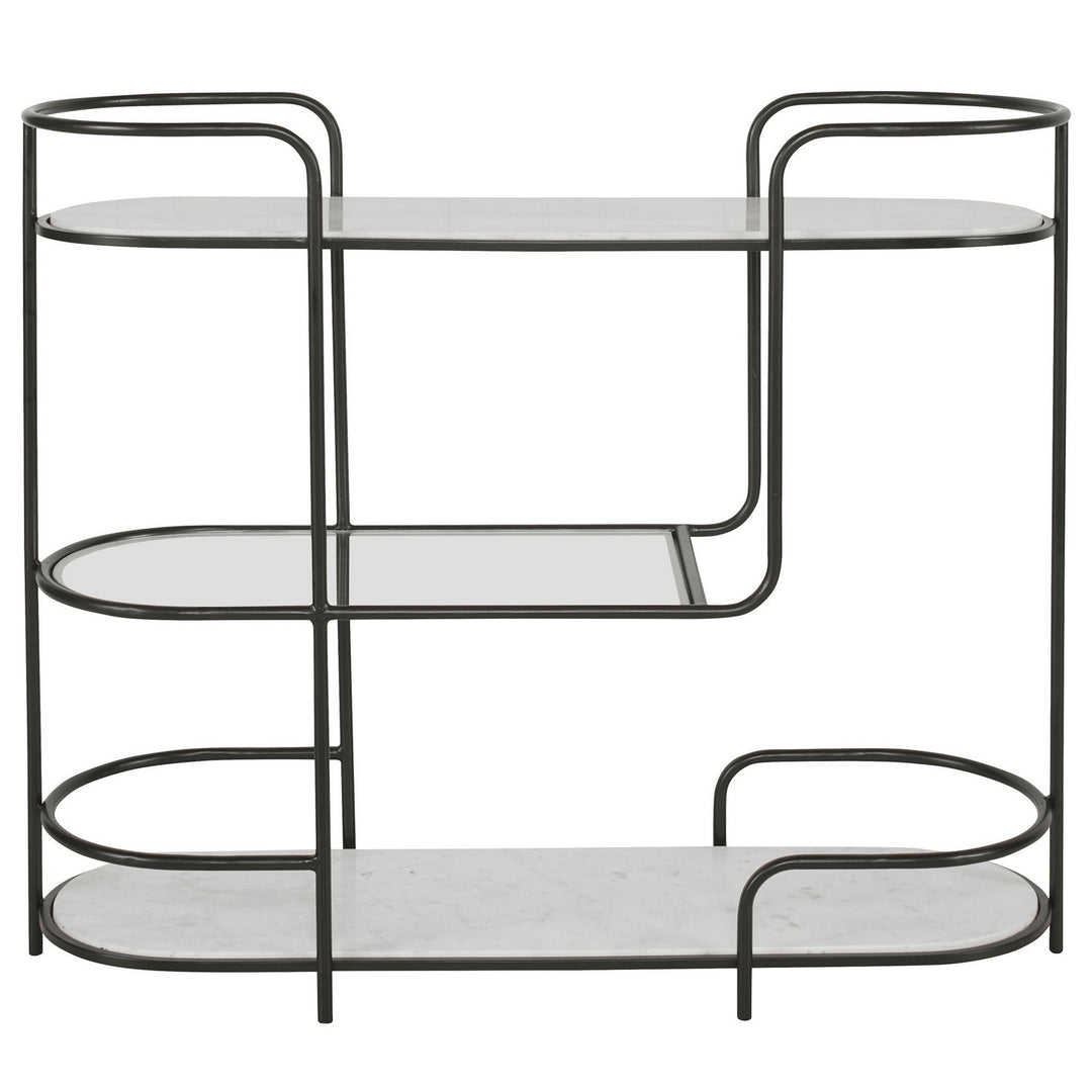 Trolley Bar Bar Console in Satin Black - available from The Lighting Shoppe, trusted by Canadian homeowners