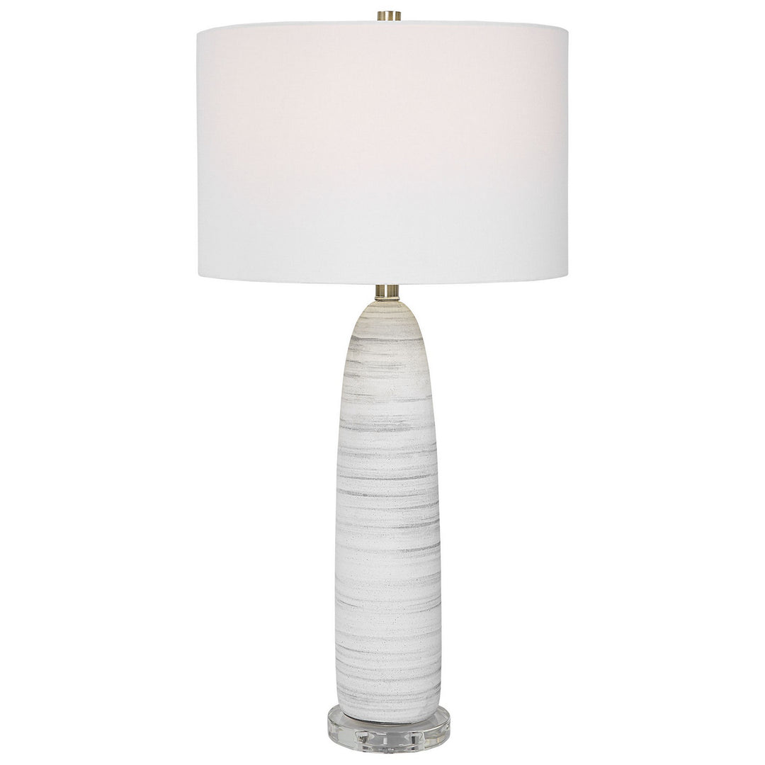 Levadia One Light Table Lamp in Brushed Nickel - available from The Lighting Shoppe, trusted by Canadian homeowners