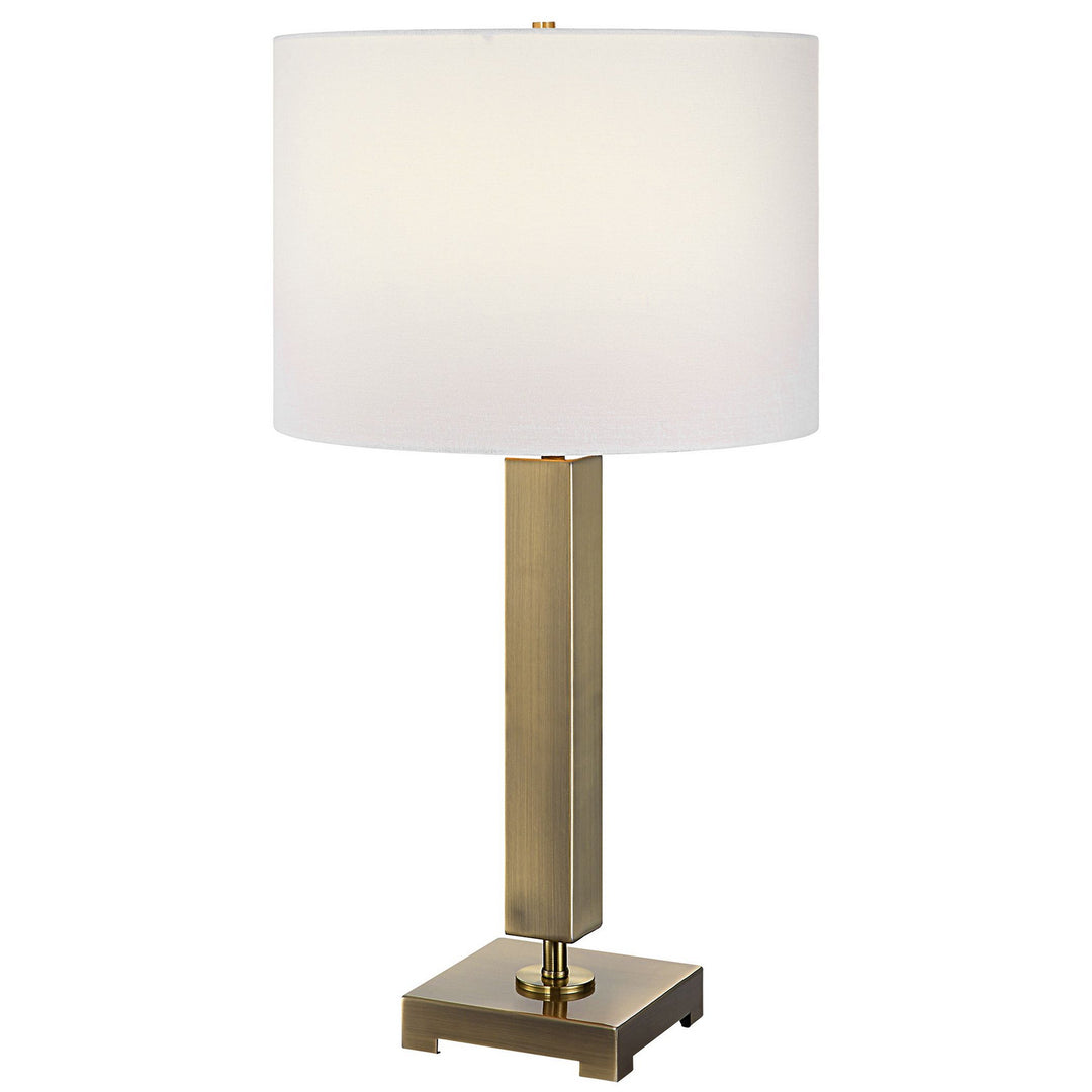 Duomo One Light Table Lamp in Antique Brass - available from The Lighting Shoppe, trusted by Canadian homeowners