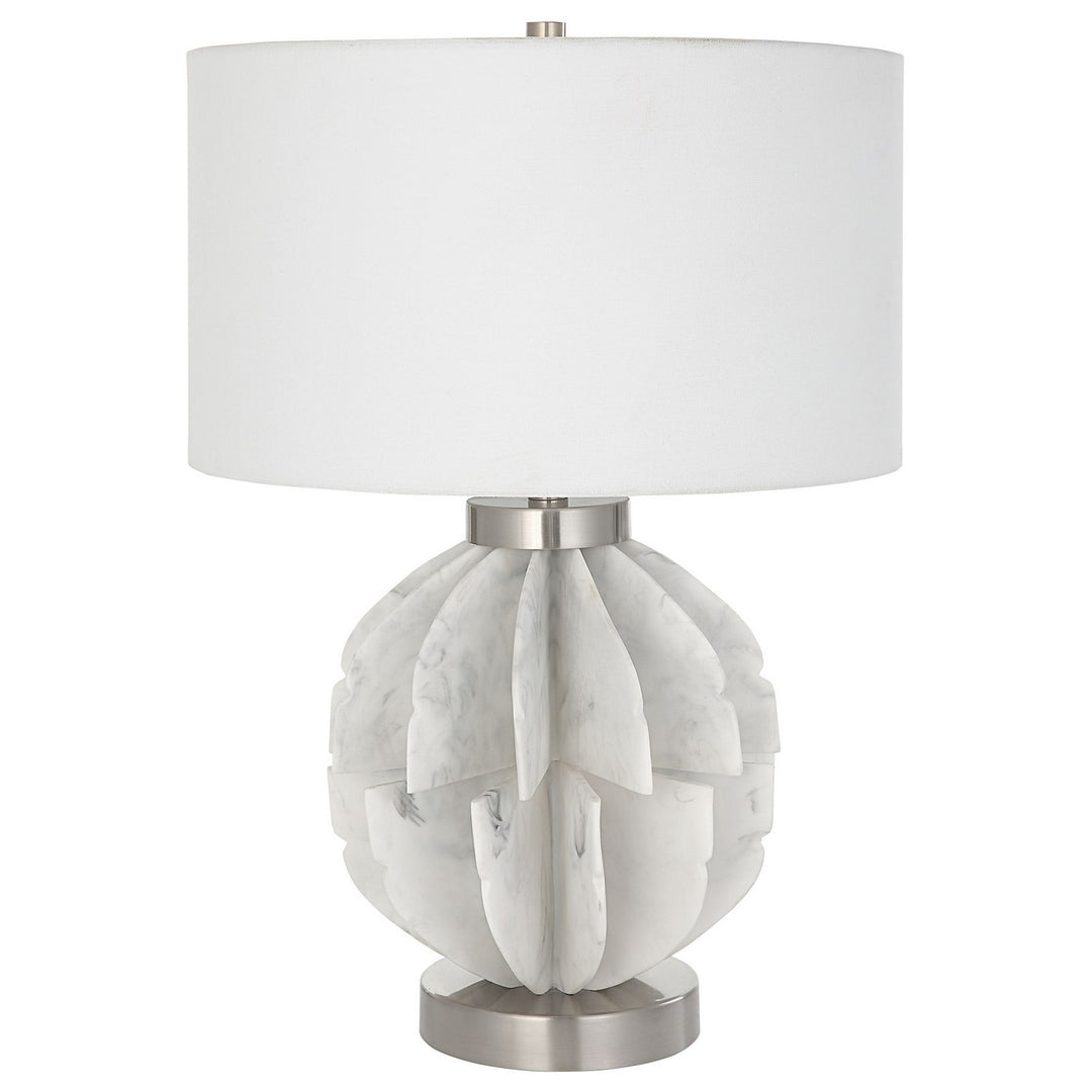 Repetition One Light Table Lamp in Brushed Nickel - available from The Lighting Shoppe, trusted by Canadian homeowners