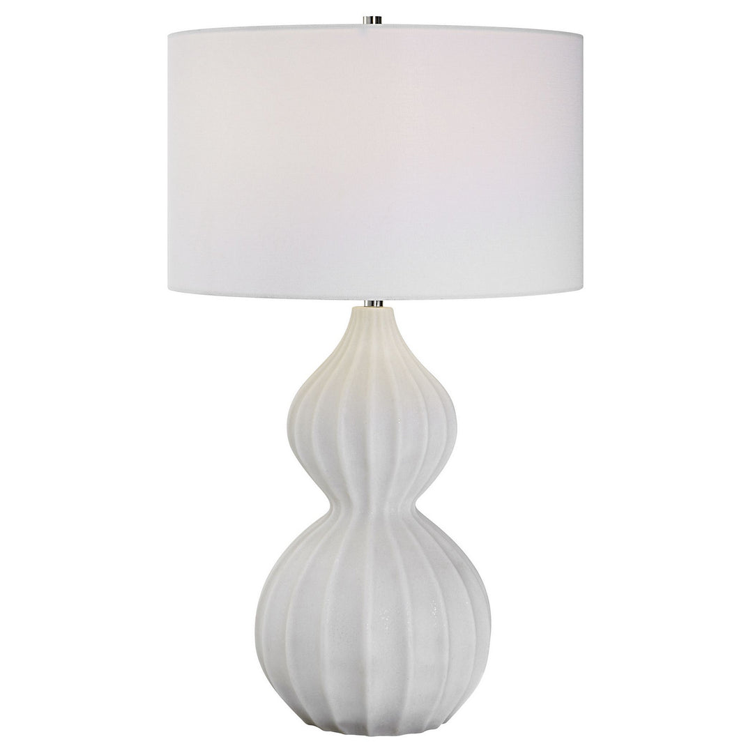 Antoinette One Light Table Lamp in Polished Nickel - available from The Lighting Shoppe, trusted by Canadian homeowners