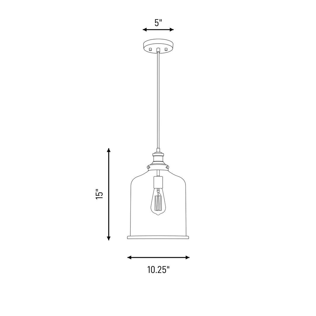 Meridian - M70120NB - One Light Pendant - Natural Brass