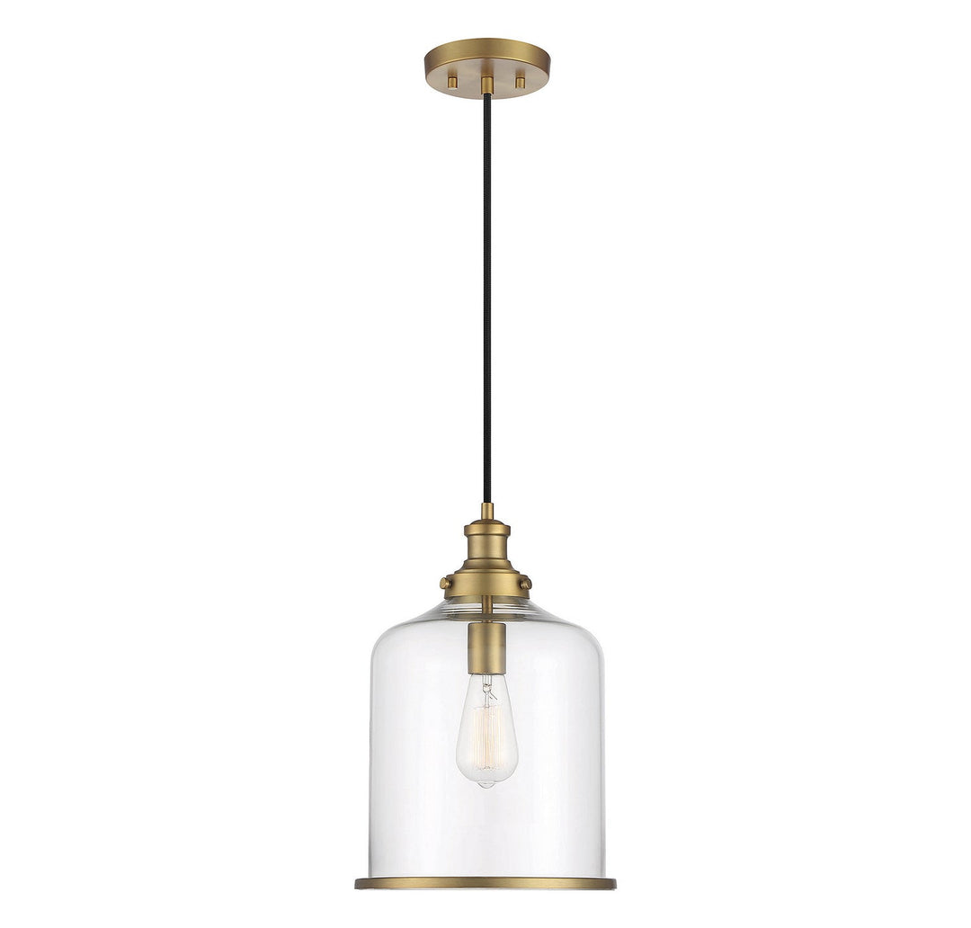 Meridian - M70120NB - One Light Pendant - Natural Brass