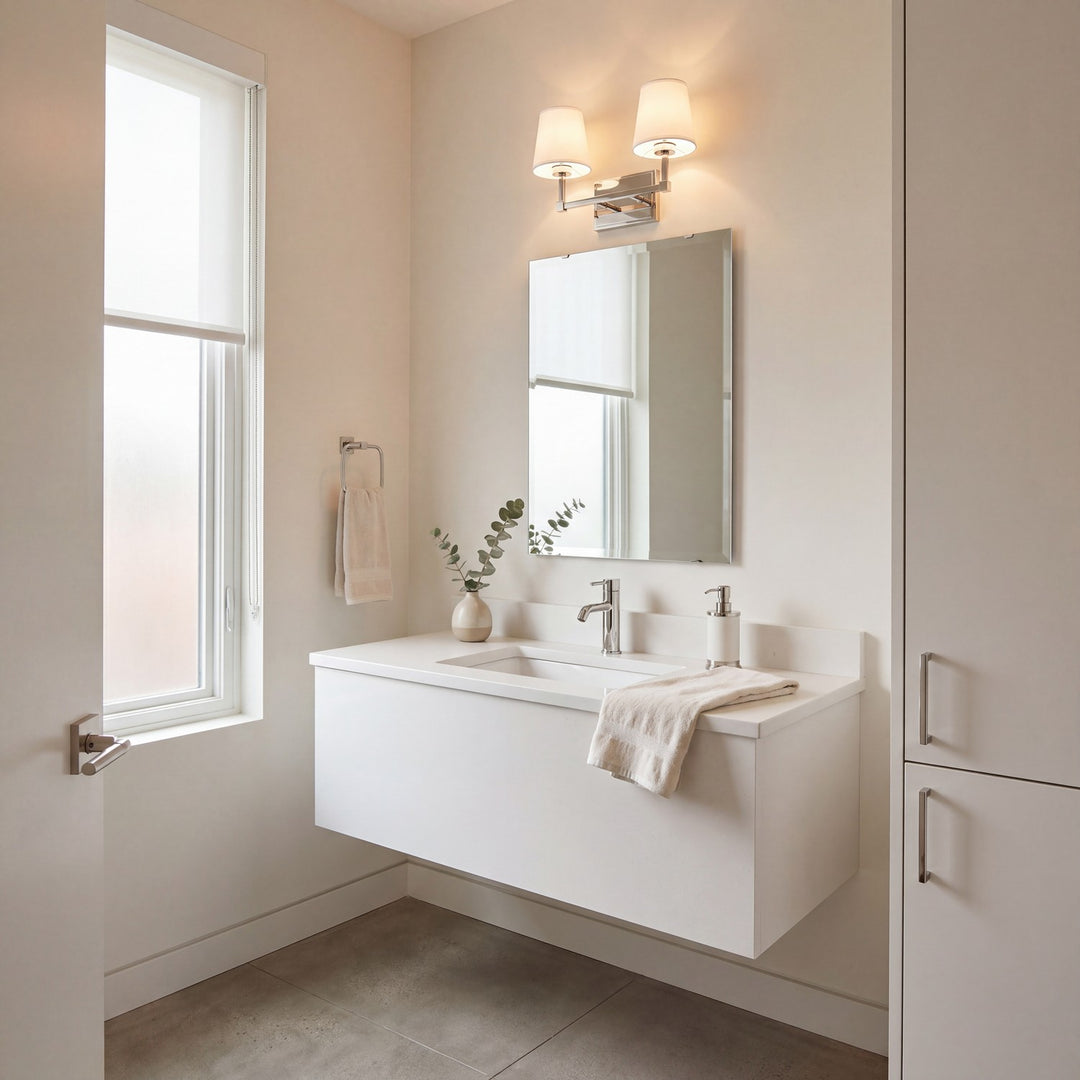 Meridian - M80052PN - Two Light Bathroom Vanity - Polished Nickel