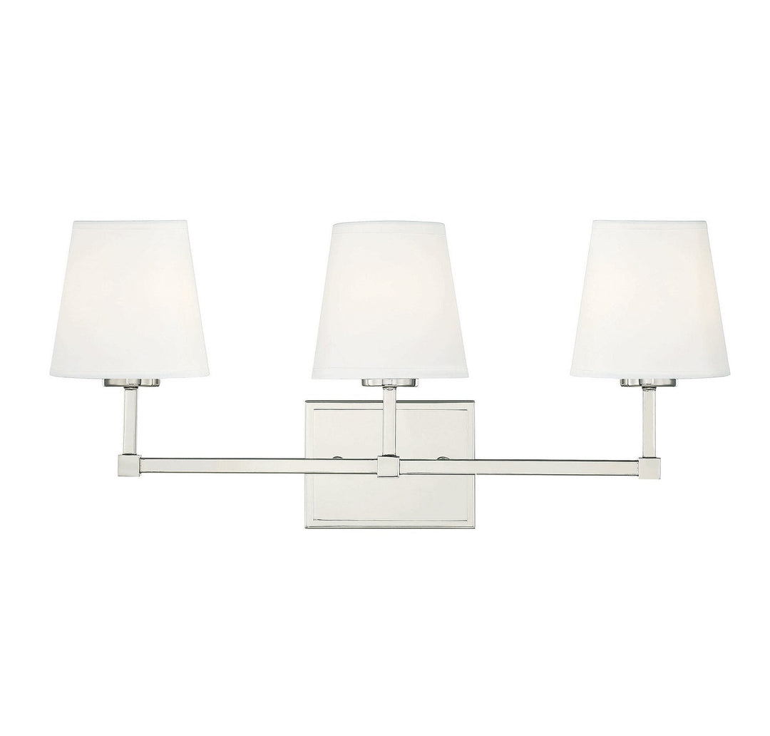 Meridian - M80053PN - Three Light Bathroom Vanity Light - Polished Nickel