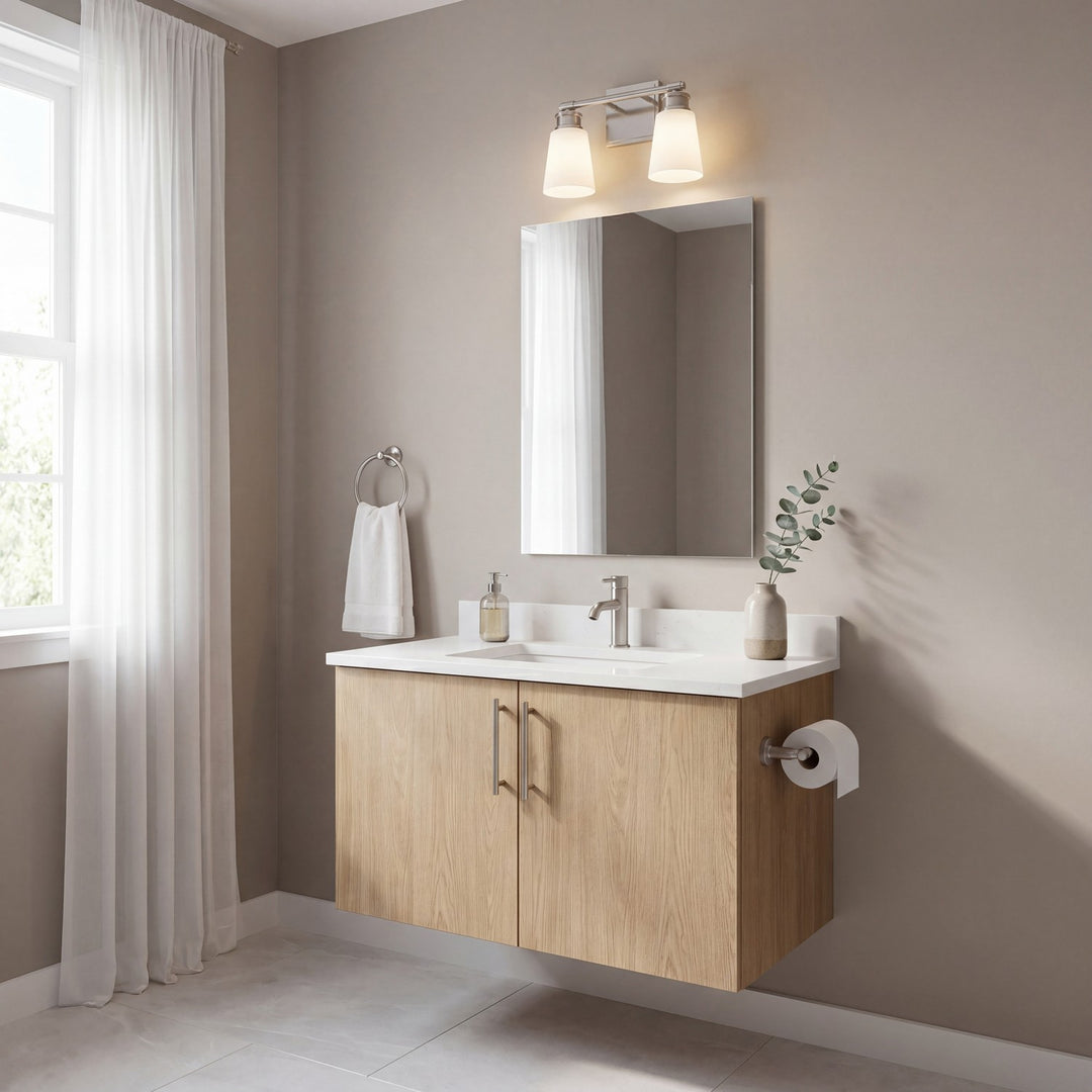 Meridian - M80054BN - Two Light Bathroom Vanity - Brushed Nickel