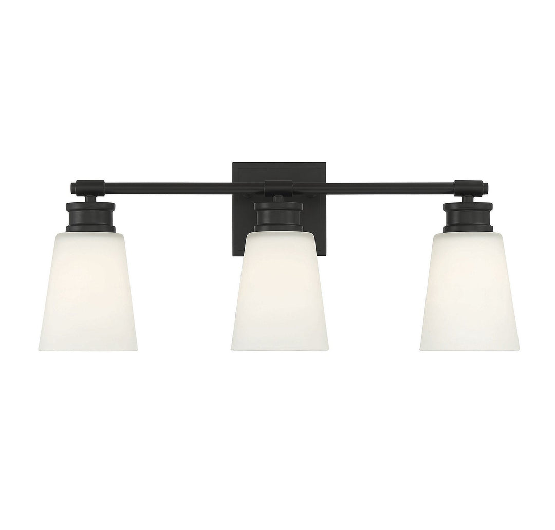 Meridian - M80055MBK - Three Light Bathroom Vanity Light - Matte Black