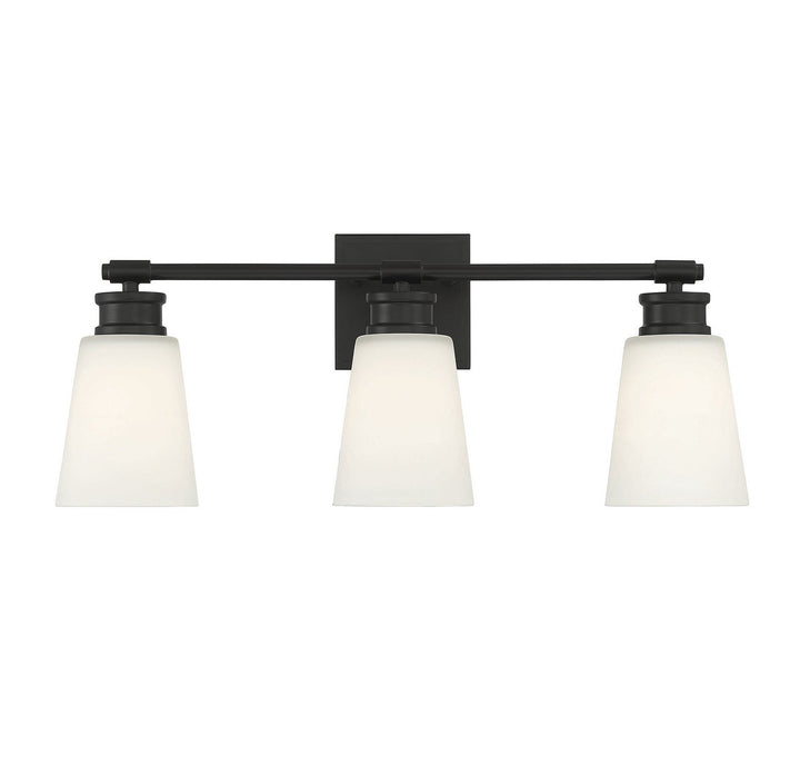 Meridian - M80055MBK - Three Light Bathroom Vanity - Matte Black