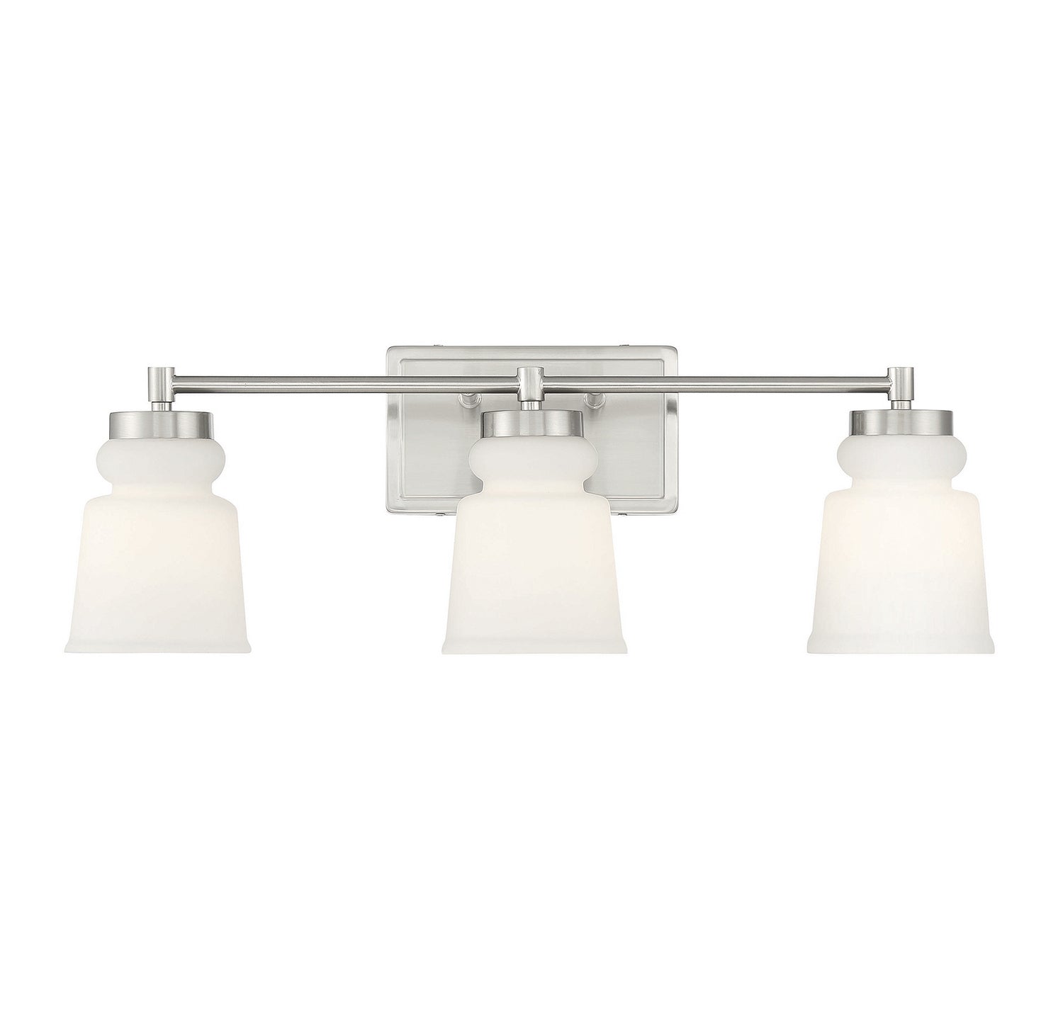 Meridian - M80058BN - Three Light Bathroom Vanity Light - Brushed ...