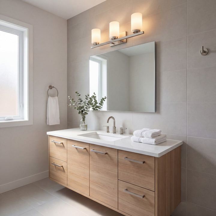 Meridian - M80067BN - Three Light Bathroom Vanity - Brushed Nickel