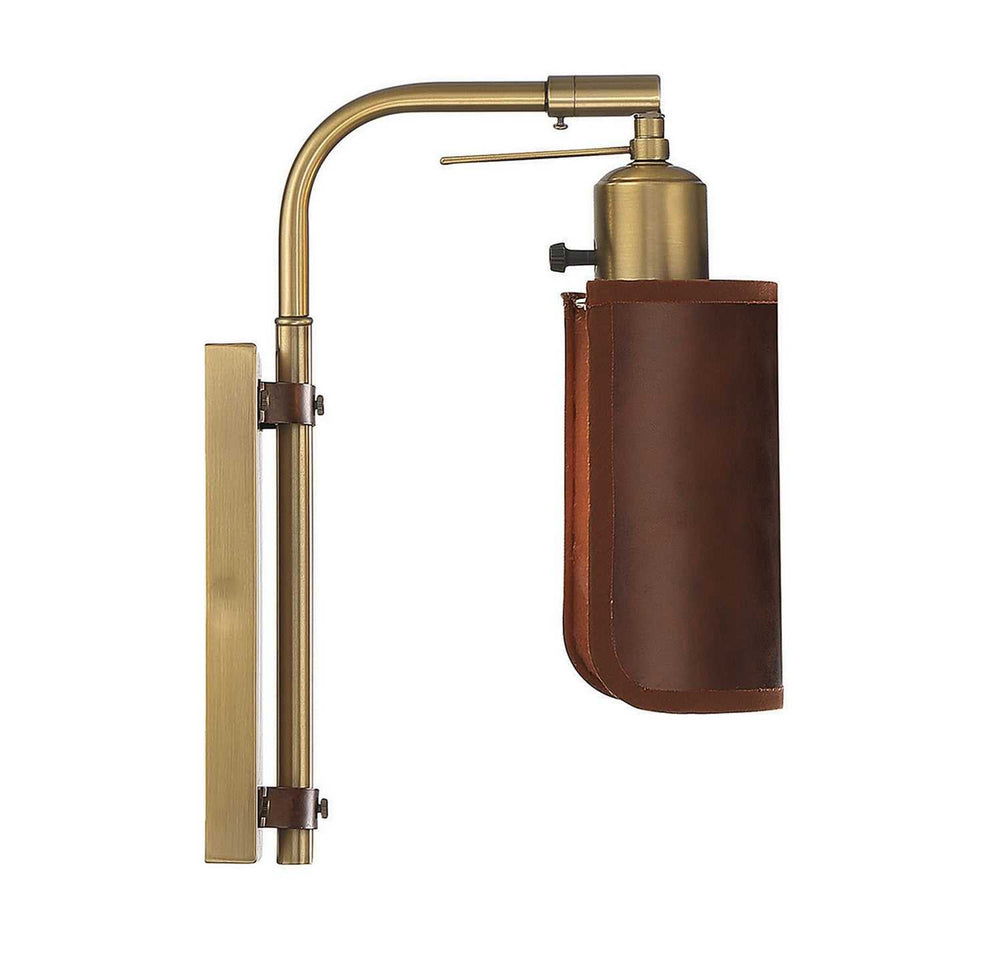 Meridian - M90062NB - One Light Wall Sconce - Natural Brass