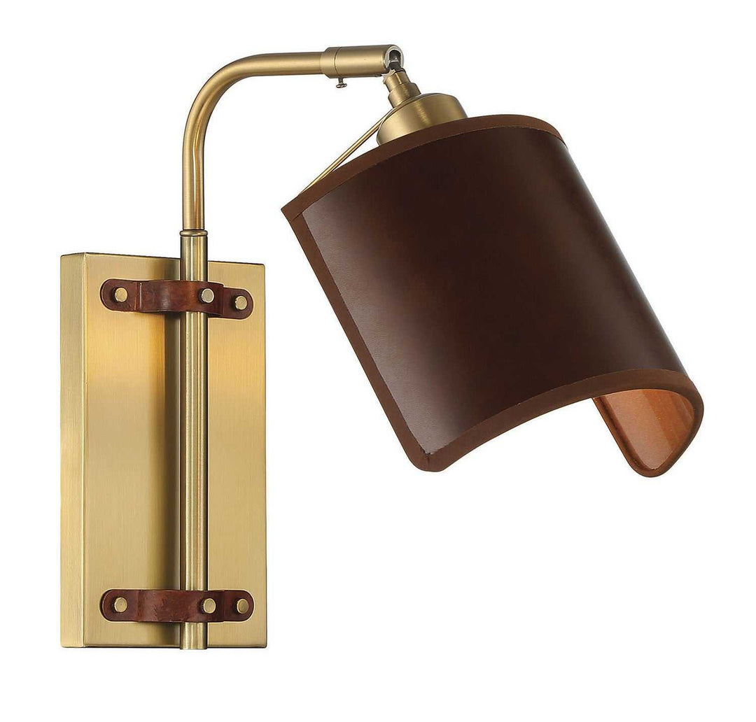 Meridian - M90062NB - One Light Wall Sconce - Natural Brass
